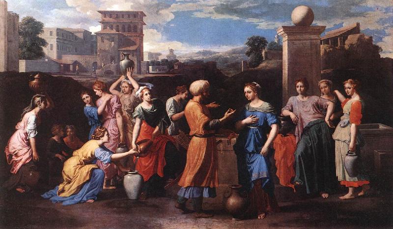 POUSSIN, Nicolas Rebecca at the Well st Germany oil painting art